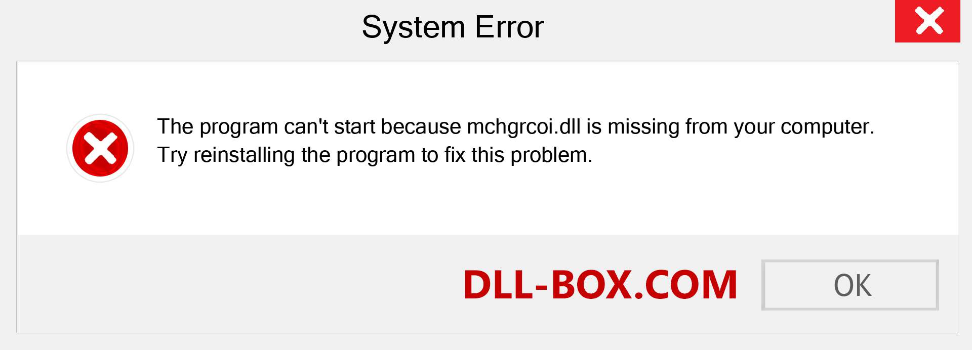  mchgrcoi.dll file is missing?. Download for Windows 7, 8, 10 - Fix  mchgrcoi dll Missing Error on Windows, photos, images